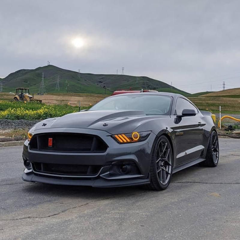 Oracle 15-17 Ford Mustang Dynamic RGB+A Pre-Assembled Headlights - Black Edition - ColorSHIFT - SMINKpower Performance Parts ORL8199-332 ORACLE Lighting