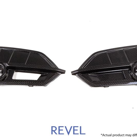 Revel GT Dry Carbon Front Fog Light Covers (Left & Right) 17-18 Honda Civic Type-R - 2 Pieces