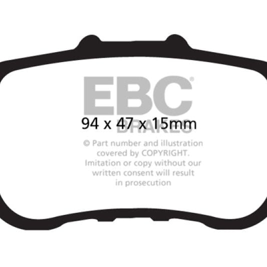 EBC 09-14 Acura TSX 2.4 Redstuff Rear Brake Pads-Brake Pads - Performance-EBC-EBCDP31987C-SMINKpower Performance Parts