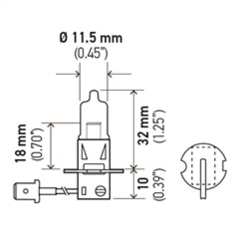 Hella H3 24V/70W PK22s T3.25 Halogen Bulb - SMINKpower Performance Parts HELLAH3 24V Hella