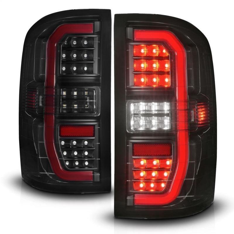 ANZO 14-18 GMC Sierra 1500 Full LED Taillights Black Housing Smoke Lens (w/C Light Bars) - SMINKpower Performance Parts ANZ311465 ANZO