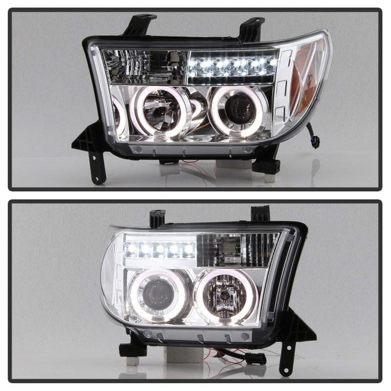 Spyder Toyota Tundra 07-13 Projector Headlights LED Halo LED Chrm PRO-YD-TTU07-HL-C-Headlights-SPYDER-SPY5012036-SMINKpower Performance Parts