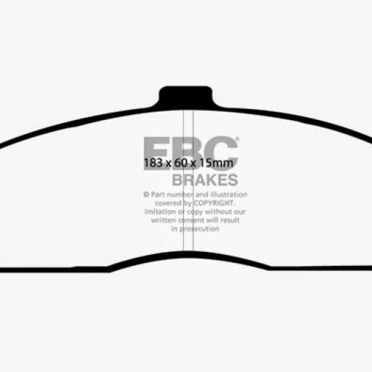 EBC 03-04 Cadillac XLR 4.6 Yellowstuff Front Brake Pads-Brake Pads - Performance-EBC-EBCDP41162R-SMINKpower Performance Parts
