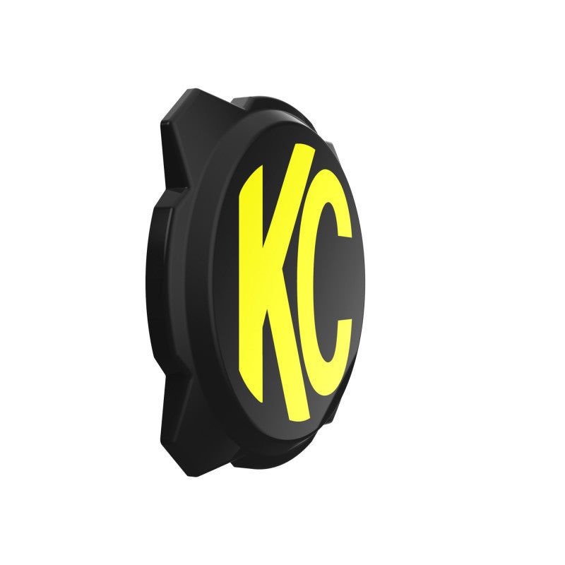 KC HiLiTES 6in. Hard Cover for Gravity Pro6 LED Lights (Single) - Black w/Yellow KC Logo-Light Covers and Guards-KC HiLiTES-KCL5111-SMINKpower Performance Parts