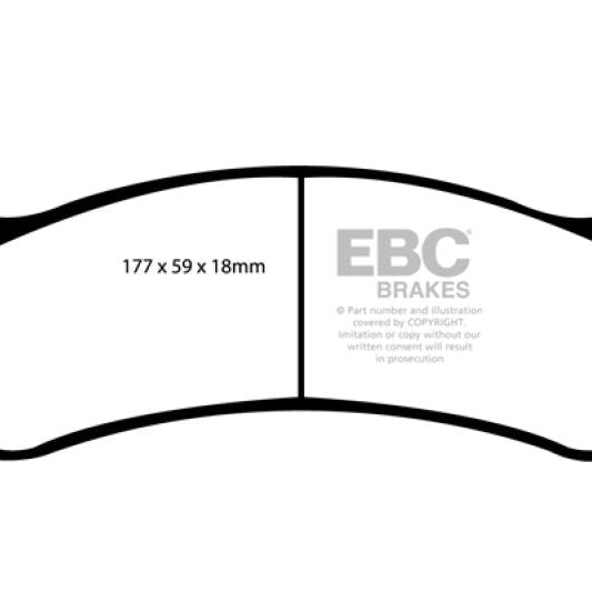 EBC 02 Cadillac Escalade 5.3 (Akebono rear caliper) Yellowstuff Front Brake Pads-Brake Pads - Performance-EBC-EBCDP41304R-SMINKpower Performance Parts