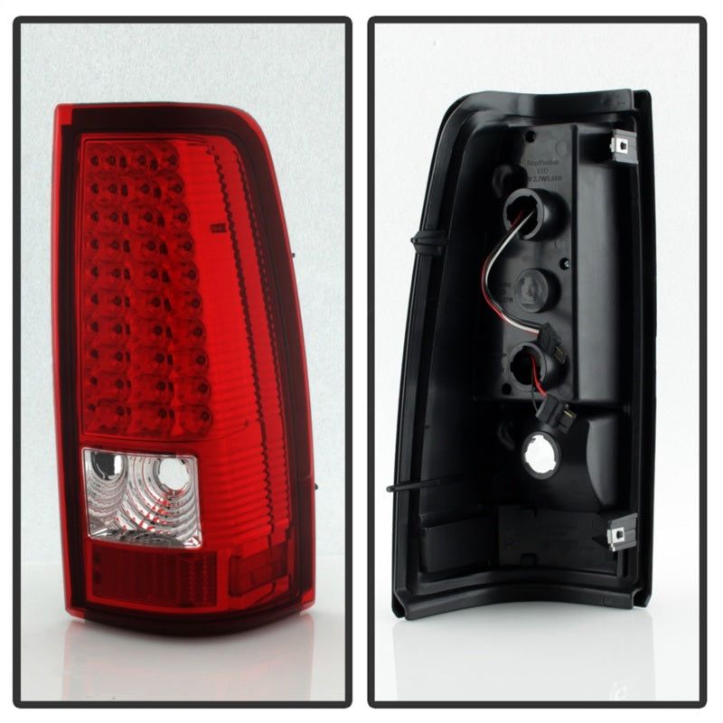 Xtune Chevy Silverado 1500/2500/3500 99-02 LED Tail Lights Red Clear ALT-ON-CS99-LED-RC-Tail Lights-SPYDER-SPY5008831-SMINKpower Performance Parts