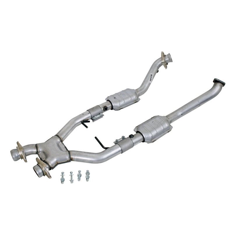 BBK 96-98 Mustang 4.6 Cobra High Flow X Pipe With Catalytic Converters - 2-1/2-Catback-BBK-BBK1618-SMINKpower Performance Parts