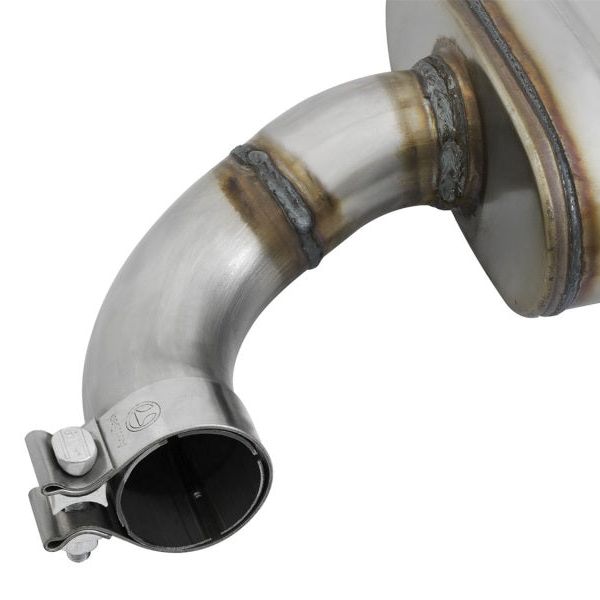 aFe MACHForce XP 2.5in 409 Stainless Axle Back Exhaust w/ Black Tips 15-17 Ford Mustang I4-2.3L (t) - afe-machforce-xp-2-5in-409-stainless-axle-back-exhaust-w-black-tips-15-17-ford-mustang-i4-2-3l-t