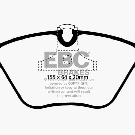 EBC 04-06 BMW X3 2.5 (E83) Redstuff Front Brake Pads-Brake Pads - Performance-EBC-EBCDP31552C-SMINKpower Performance Parts