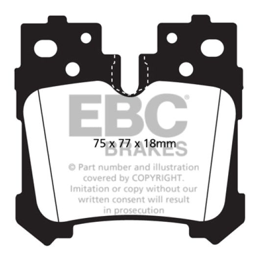 EBC 07+ Lexus LS460 4.6 Yellowstuff Rear Brake Pads - SMINKpower Performance Parts EBCDP41812R EBC