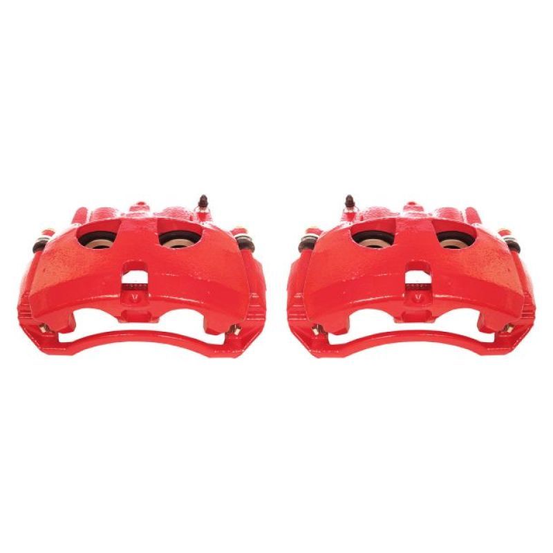 Power Stop 09-10 Dodge Ram 2500 Front Red Calipers w/Brackets - Pair-Brake Calipers - Perf-PowerStop-PSBS5172-SMINKpower Performance Parts