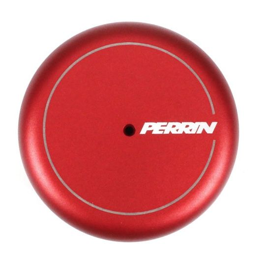 Perrin 2015+ Subaru WRX/STI Oil Filter Cover - Red-Oil Filters-Perrin Performance-PERPSP-ENG-716RD-SMINKpower Performance Parts