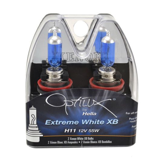 Hella H11 12V 55W Xenon White XB Bulb (Pair)-Driving Lights-Hella-HELLAH71071262-SMINKpower Performance Parts