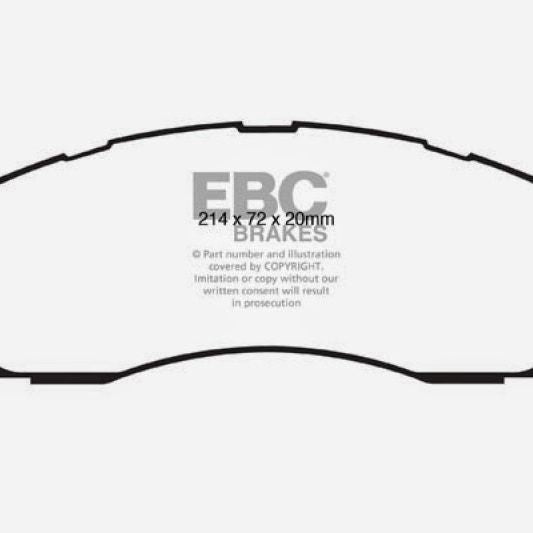 EBC 09-11 Dodge Ram 2500 Pick-up 5.7 2WD/4WD Yellowstuff Front Brake Pads-Brake Pads - Performance-EBC-EBCDP41847R-SMINKpower Performance Parts