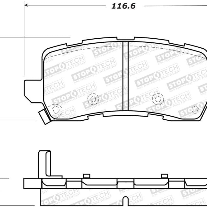 StopTech Street Brake Pads - Rear-Brake Pads - OE-Stoptech-STO308.16980-SMINKpower Performance Parts