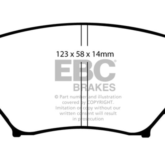 EBC 06-15 Mazda Miata MX5 2.0 Yellowstuff Front Brake Pads-Brake Pads - Performance-EBC-EBCDP41774R-SMINKpower Performance Parts