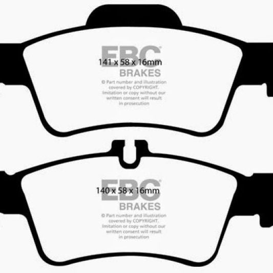 EBC 04-06 Mercedes-Benz CL500 5.0 Redstuff Rear Brake Pads-Brake Pads - Performance-EBC-EBCDP31491C-SMINKpower Performance Parts