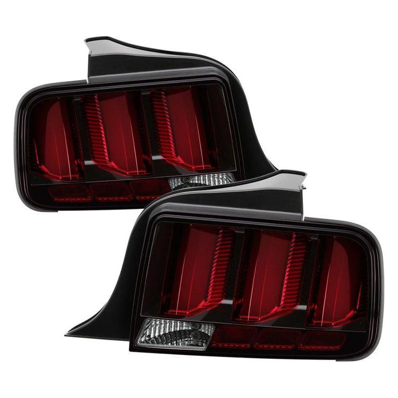 Spyder 05-09 Ford Mustang (Red Light Bar) LED Tail Lights - Black ALT-YD-FM05V3-RBLED-BK - SMINKpower Performance Parts SPY5086716 SPYDER