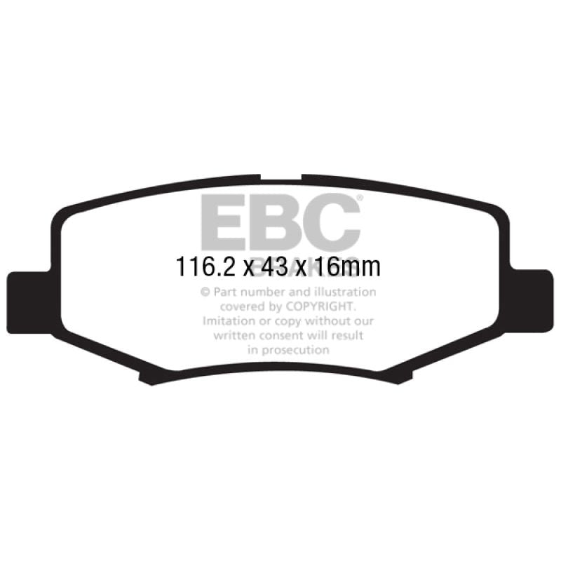 EBC 06-11 Dodge Nitro 3.7 Greenstuff Rear Brake Pads-Brake Pads - Performance-EBC-EBCDP61799-SMINKpower Performance Parts