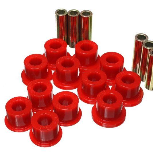 Energy Suspension 05-14 Toyota Tacoma Rear Leaf Spring Bushings - Red-Bushing Kits-Energy Suspension-ENG8.2116R-SMINKpower Performance Parts