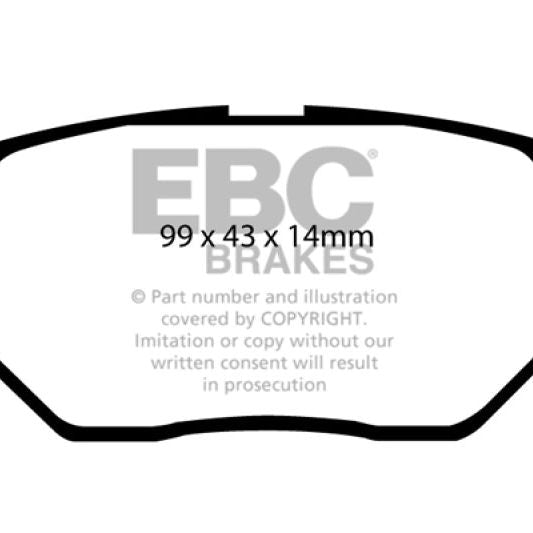 EBC 11+ Lexus CT200h 1.8 Hybrid Ultimax2 Rear Brake Pads-Brake Pads - OE-EBC-EBCUD1423-SMINKpower Performance Parts