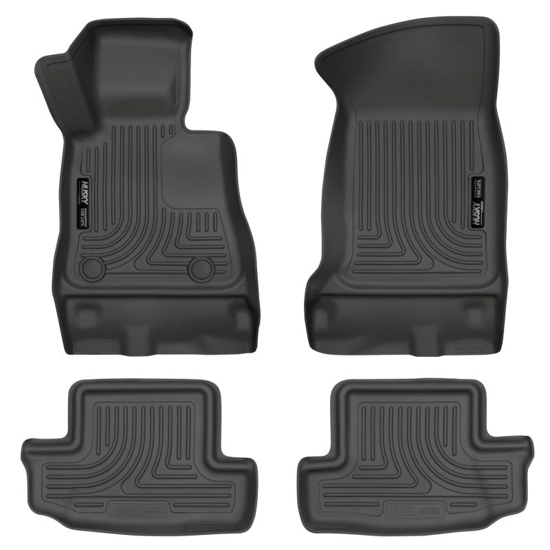 Husky Liners 16-17 Chevy Camaro WeatherBeater Front and Second Row Black Floor Liners-Floor Mats - Rubber-Husky Liners-HSL99121-SMINKpower Performance Parts