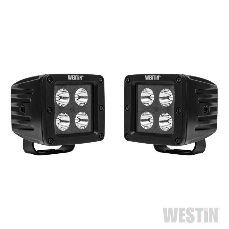 Westin LED Auxiliary Light 3.2in x 3.0in Spot w/5W Cree - Black - SMINKpower Performance Parts WES09-12205A-PR Westin