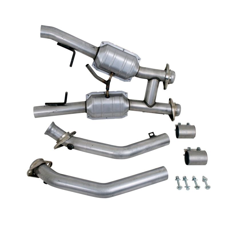 BBK 94-95 Mustang 5.0 High Flow H Pipe With Catalytic Converters - 2-1/2-Downpipe Back-BBK-BBK1563-SMINKpower Performance Parts