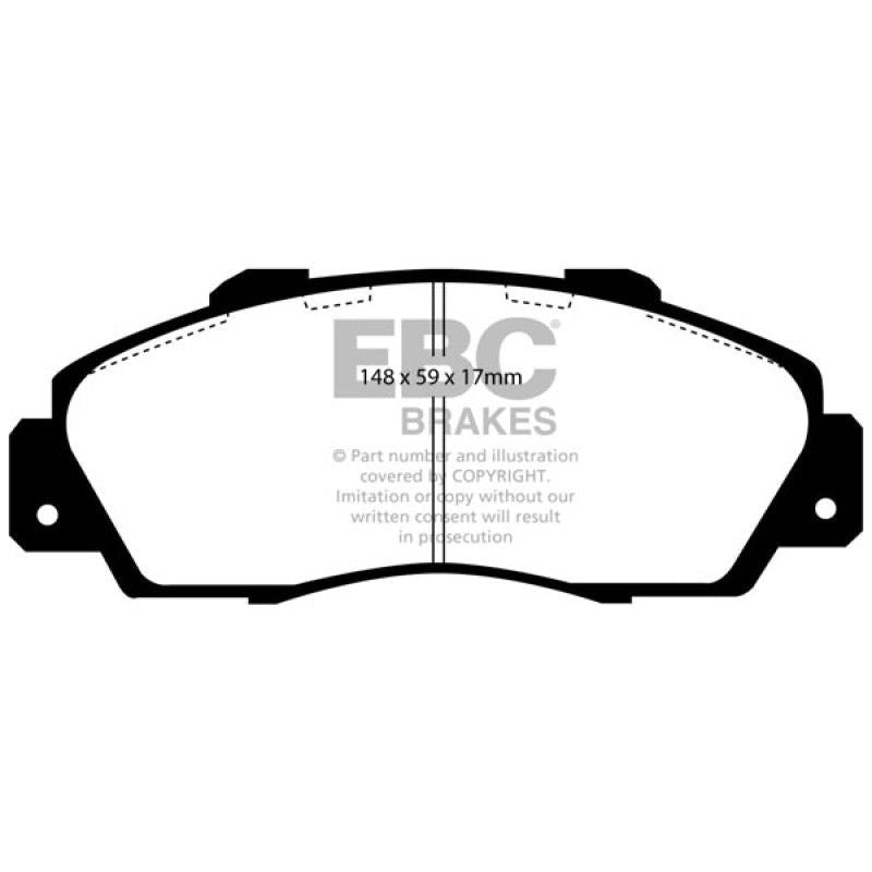 EBC 97 Acura CL 3.0 Redstuff Front Brake Pads-Brake Pads - Performance-EBC-EBCDP3872C-SMINKpower Performance Parts