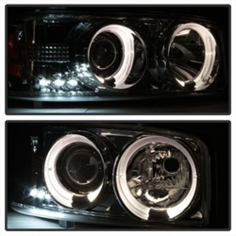 Spyder GMC Sierra 1500/2500/3500 99-06 Projector Headlights LED Halo LED Chrome PRO-YD-CDE00-HL-C-Headlights-SPYDER-SPY5009364-SMINKpower Performance Parts