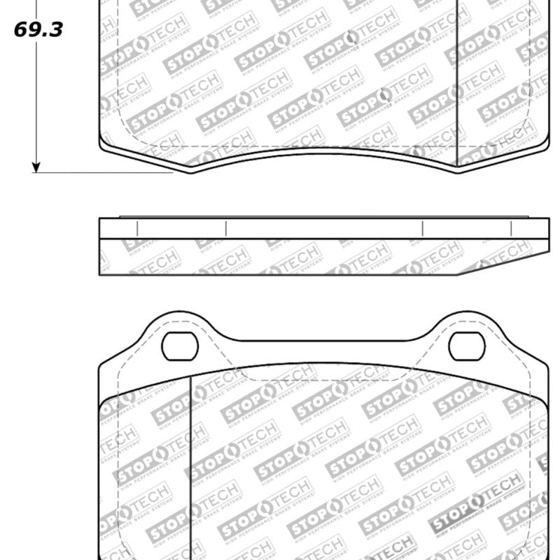 StopTech Performance 00-06 Jaguar S Typre R / XJ R / XJR-S / XJ Sport Rear Brake Pads-Brake Pads - Performance-Stoptech-STO309.05921-SMINKpower Performance Parts