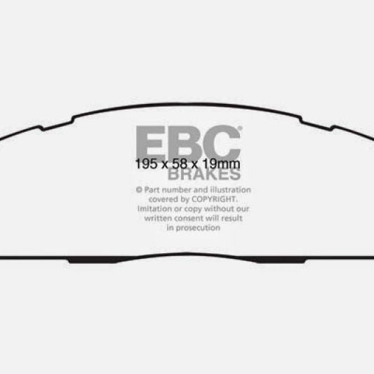 EBC 09-11 Dodge Ram 2500 Pick-up 5.7 2WD/4WD Yellowstuff Rear Brake Pads-Brake Pads - Performance-EBC-EBCDP41848R-SMINKpower Performance Parts