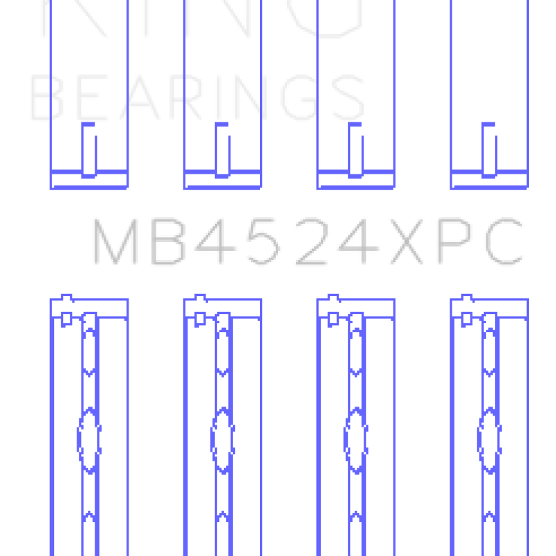 King Nissan VR38DETT (Size STDX) pMaxKote Crankshaft Main Bearing Set-Bearings-King Engine Bearings-KINGMB4524XPCSTDX-SMINKpower Performance Parts