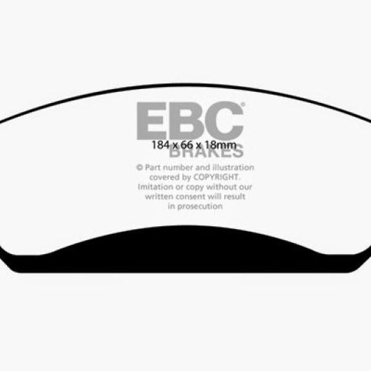 EBC 07 Cadillac Escalade 6.2 2WD Greenstuff Front Brake Pads-Brake Pads - Performance-EBC-EBCDP61742-SMINKpower Performance Parts