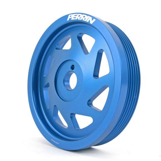 Perrin 15-18 Subaru WRX / 13-20 BRZ / 14-18 Forester XT FA/FBCrank Pulley - Blue-Pulleys - Crank, Underdrive-Perrin Performance-PERPSP-ENG-101BL-SMINKpower Performance Parts