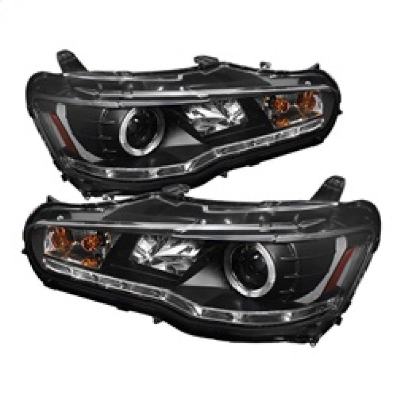 Spyder Mitsubishi Lancer/EVO-10 08-14 Projector Halogen Model- LED Halo DRL Blk PRO-YD-ML08-DRL-BK-Headlights-SPYDER-SPY5039392-SMINKpower Performance Parts