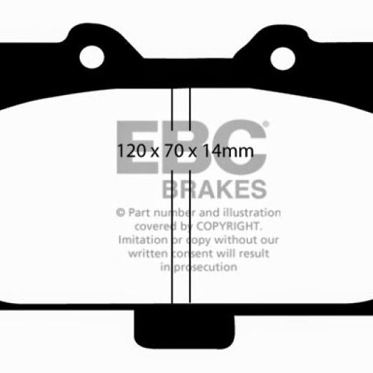 EBC 89-95 Nissan Skyline (R32) 2.6 Twin Turbo GT-R Yellowstuff Front Brake Pads-Brake Pads - Performance-EBC-EBCDP41200R-SMINKpower Performance Parts