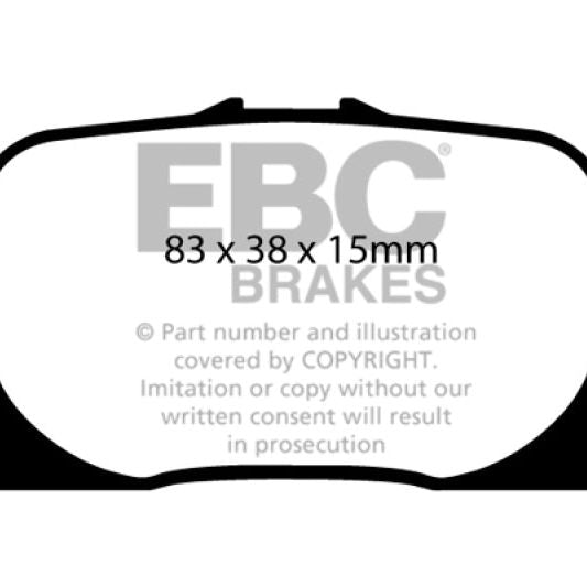 EBC 00-01 Lexus ES300 3.0 Yellowstuff Rear Brake Pads - SMINKpower Performance Parts EBCDP41456R EBC