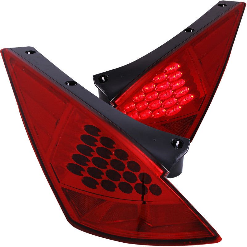 ANZO 2003-2005 Nissan 350Z LED Taillights Red-Tail Lights-ANZO-ANZ321083-SMINKpower Performance Parts
