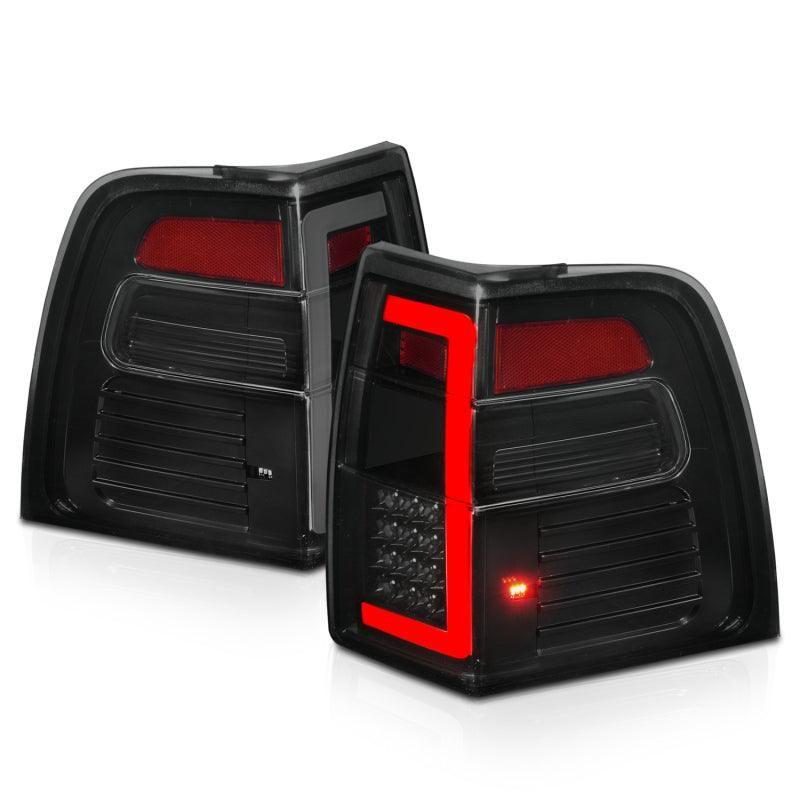 ANZO 07-17 Ford Expedition LED Taillights w/ Light Bar Black Housing Smoke Lens - SMINKpower Performance Parts ANZ311409 ANZO