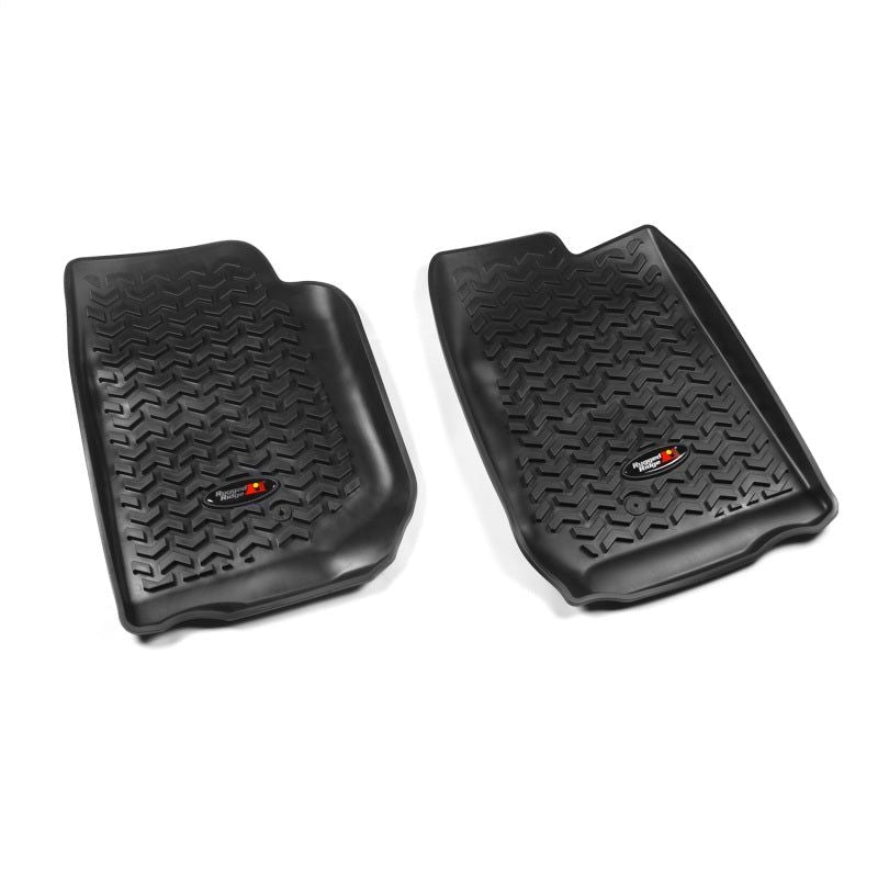 Rugged Ridge Floor Liner Front Black 2007-2018 Jeep Wrangler Unlimited JK 4 Dr-Floor Mats - Rubber-Rugged Ridge-RUG12920.01-SMINKpower Performance Parts