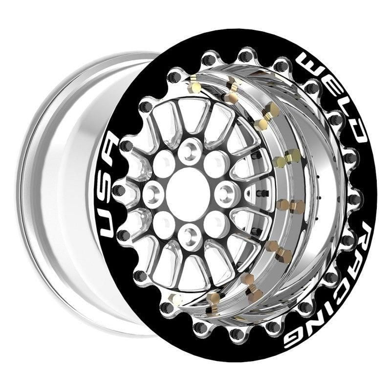 Weld Tuner Import Drag 13x10 / 4x100mm BP / 5in. BS Black Wheel CTR Single Beadlock - SMINKpower Performance Parts WEL778B-31015F Weld