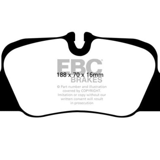 EBC 12-15 Porsche 911 (991) (Cast Iron Rotor only) 3.8 Carrera S Yellowstuff Rear Brake Pads-Brake Pads - Performance-EBC-EBCDP41858R-SMINKpower Performance Parts