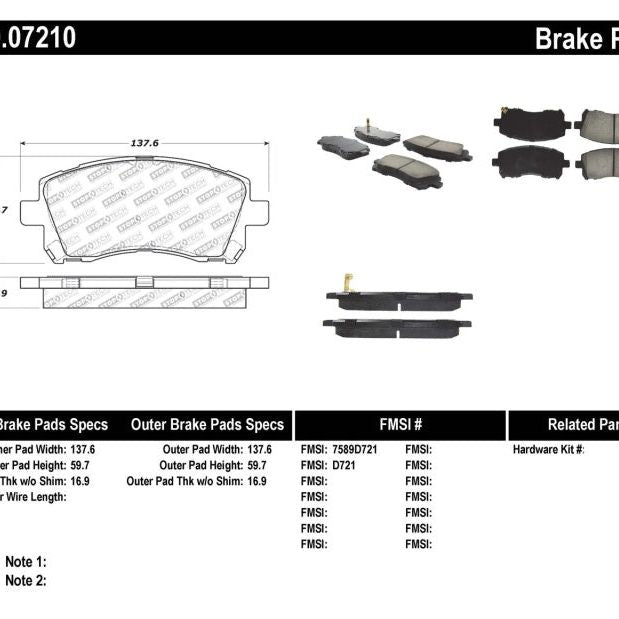 StopTech Performance 02-03 WRX Front Brake Pads-Brake Pads - Performance-Stoptech-STO309.07210-SMINKpower Performance Parts
