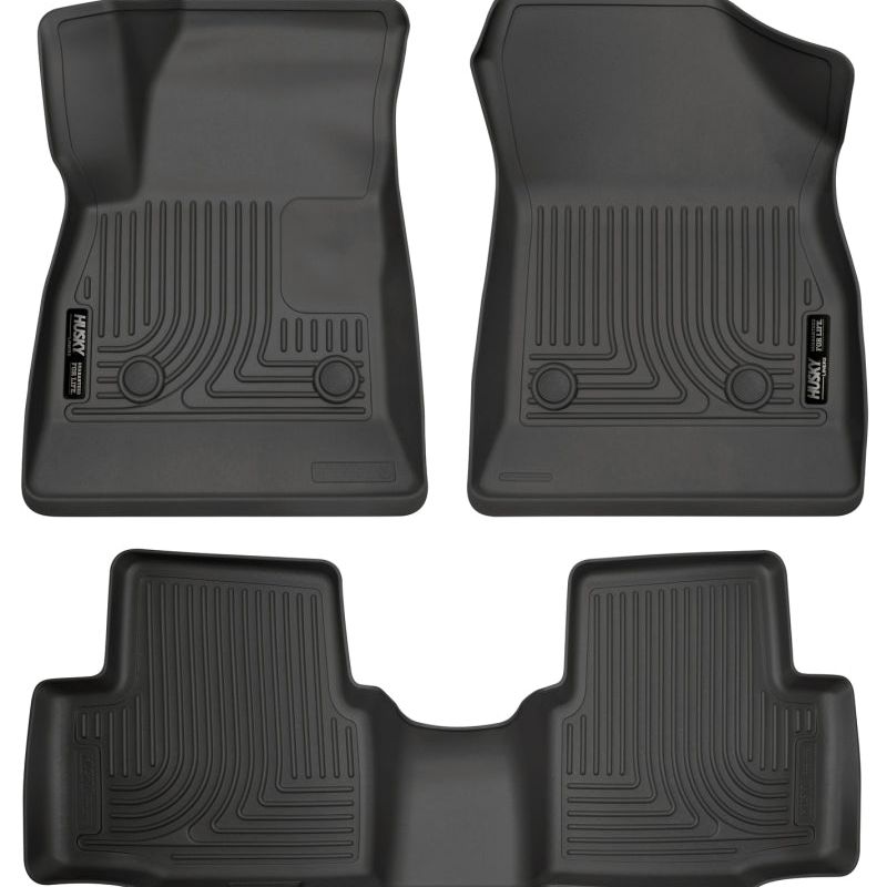 Husky Liners 2016-2017 Chevrolet Cruze WeatherBeater Combo Floor Liners - Black-Floor Mats - Rubber-Husky Liners-HSL99161-SMINKpower Performance Parts