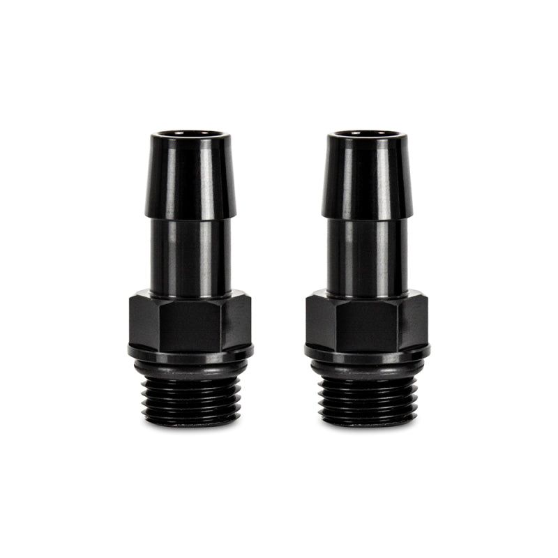 Mishimoto 16X1.5 TO 1/2in. Hose Barb Aluminum Fittings (Pack of 2) - SMINKpower Performance Parts MISMMFT-M16-12BK Mishimoto