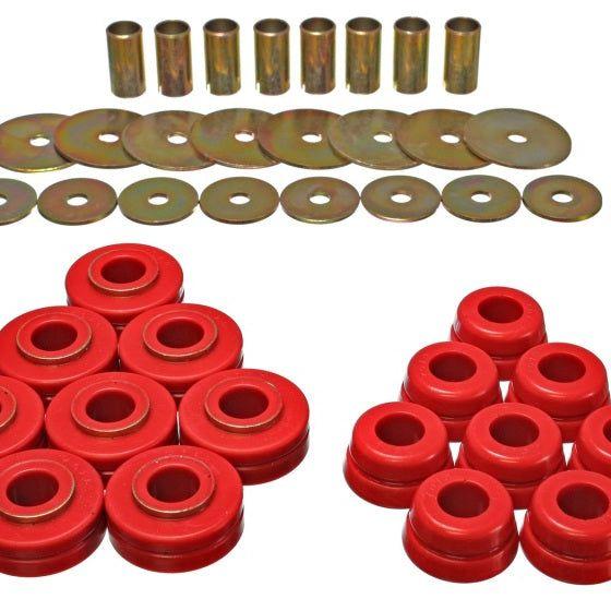 Energy Suspension Nissan/Datsun Red Body Mount Set-Bushing Kits-Energy Suspension-ENG6.4101R-SMINKpower Performance Parts