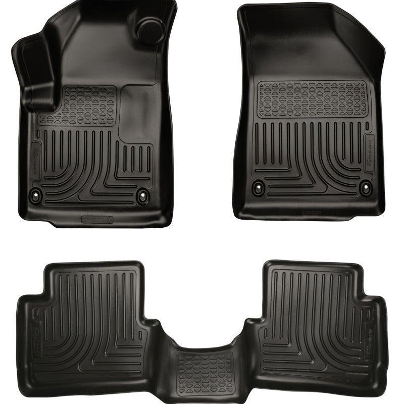 Husky Liners 2013 Dodge Dart WeatherBeater Black Front & 2nd Seat Floor Liners-Floor Mats - Rubber-Husky Liners-HSL99021-SMINKpower Performance Parts