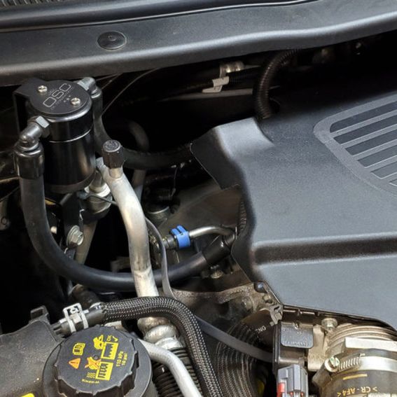 J&L 13-19 Ford Explorer Sport EcoBoost V6 Passenger Side Oil Separator 3.0 - Black Anodized-Oil Separators-J&L-JLT3022P-B-SMINKpower Performance Parts