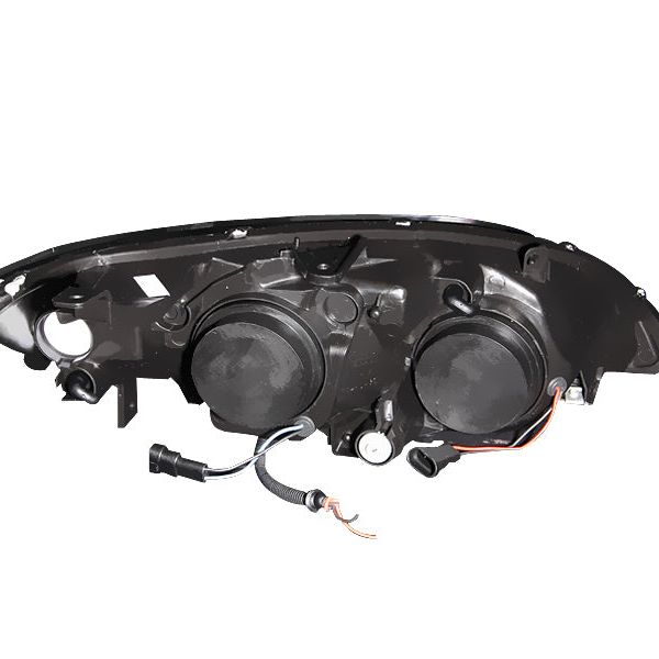 ANZO 2004-2005 Honda Civic Projector Headlights w/ Halo Black-Headlights-ANZO-ANZ121059-SMINKpower Performance Parts